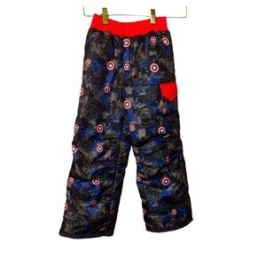 Marvel captain America shield toddler kids snow pants size xs 4/5 ski